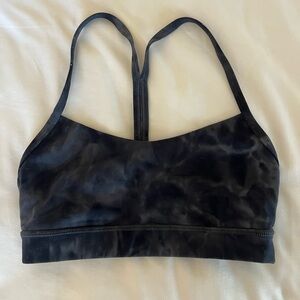 lululemon athletica Black Tie-Dye Racerback Sports Bra